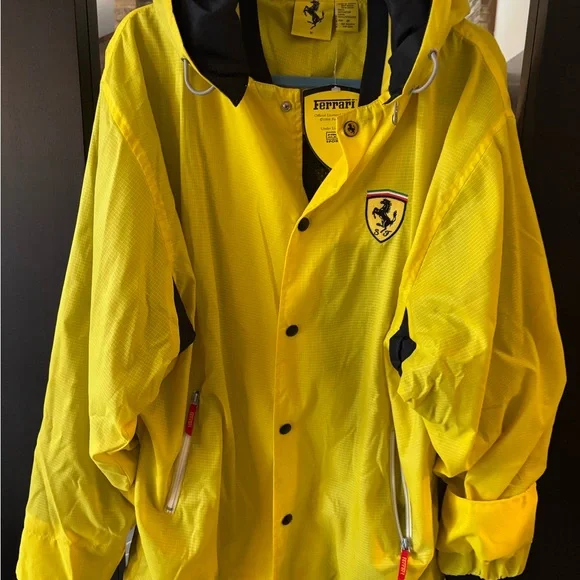 VINTAGE 1998 Ferrari F1 Racing Windbreaker with Removable Hood NWT - Picture 3 of 16
